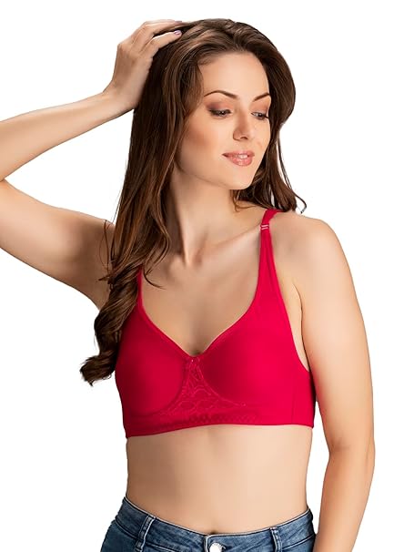 Clovia Cotton-Rich Wire-Free Double-Layered T-Shirt Bra for Women